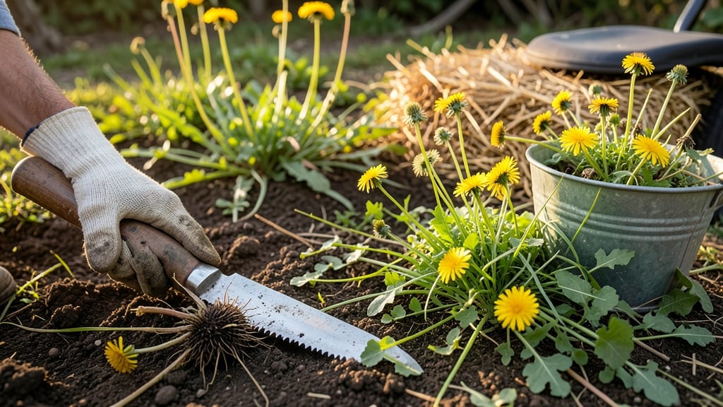 How to Weed a Garden Quickly: Twist-And-Tear Root Extraction in Seconds