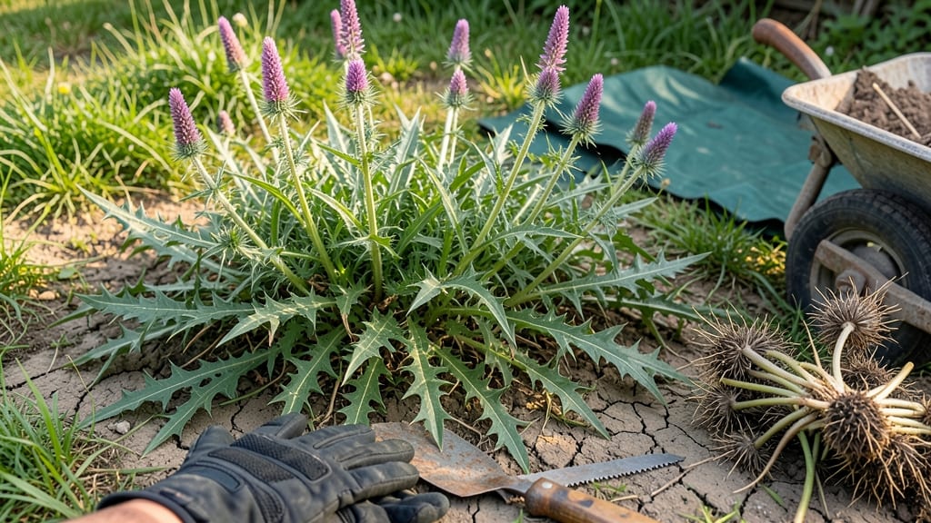 Spiky Weeds in Yard: Root-Cutting Hack for Good-Bye Weeds