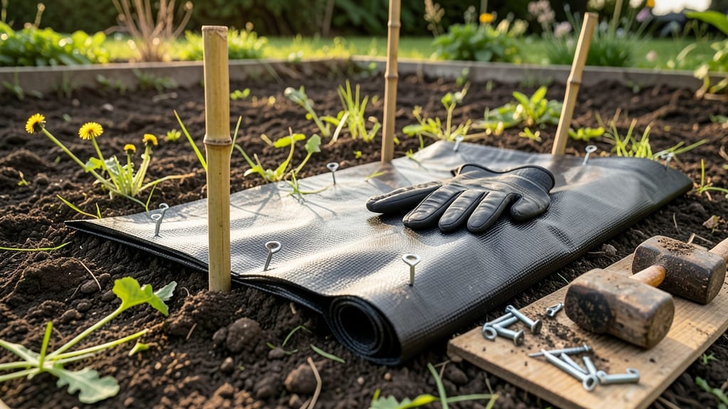 Weed Barrier Stakes: Durable Fabric Barrier for Weed-Free Garden Beds