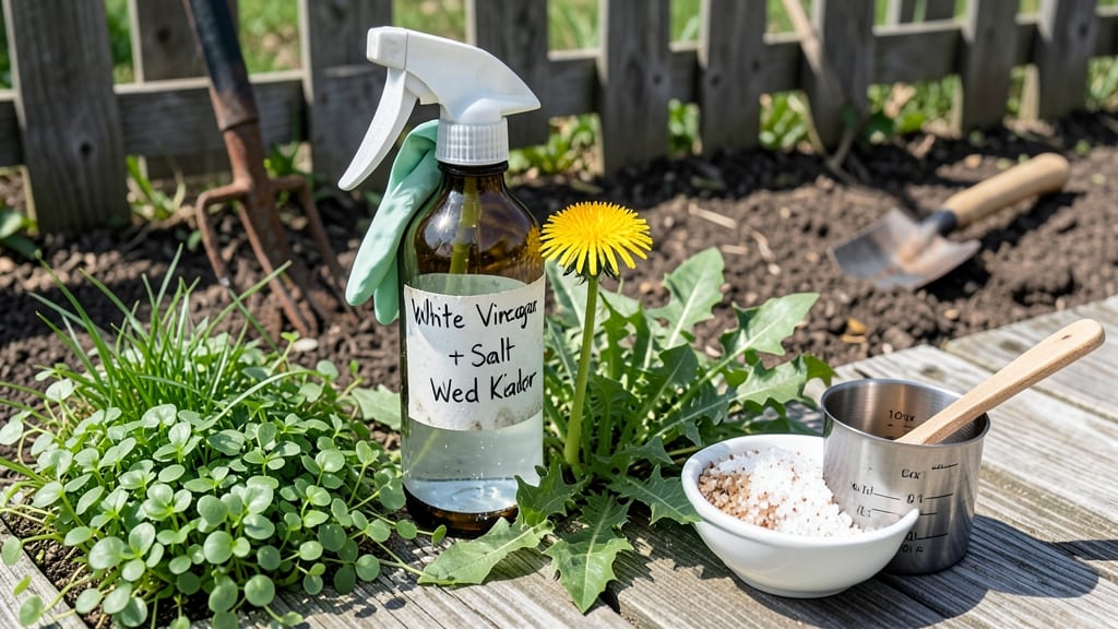 White Vinegar Salt Weed Killer: Targeted Burn That Eradicates Roots in Hours