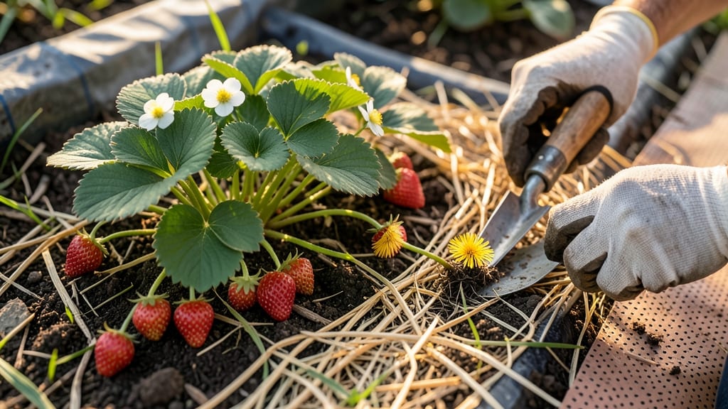 Strawberry Plants Weed Control: Mulch Barrier That Chokes Out Invaders Naturally