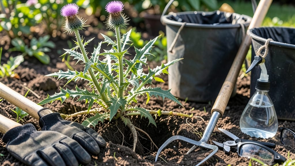 How to Remove Thistle Weeds: Digging-Free Extraction With a Twist-and-Pull Tool