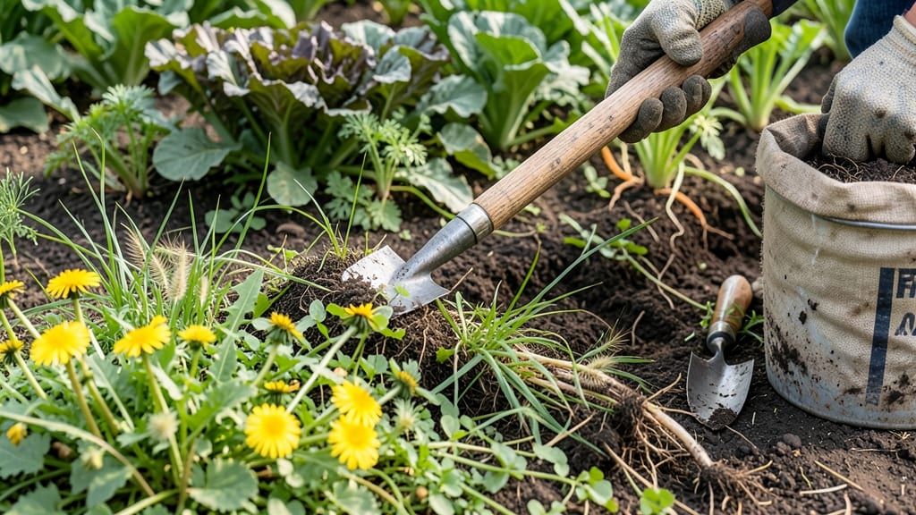 How to Use a Hoe to Remove Weeds: Twist-Out Technique for Stubborn Weeds Without Digging