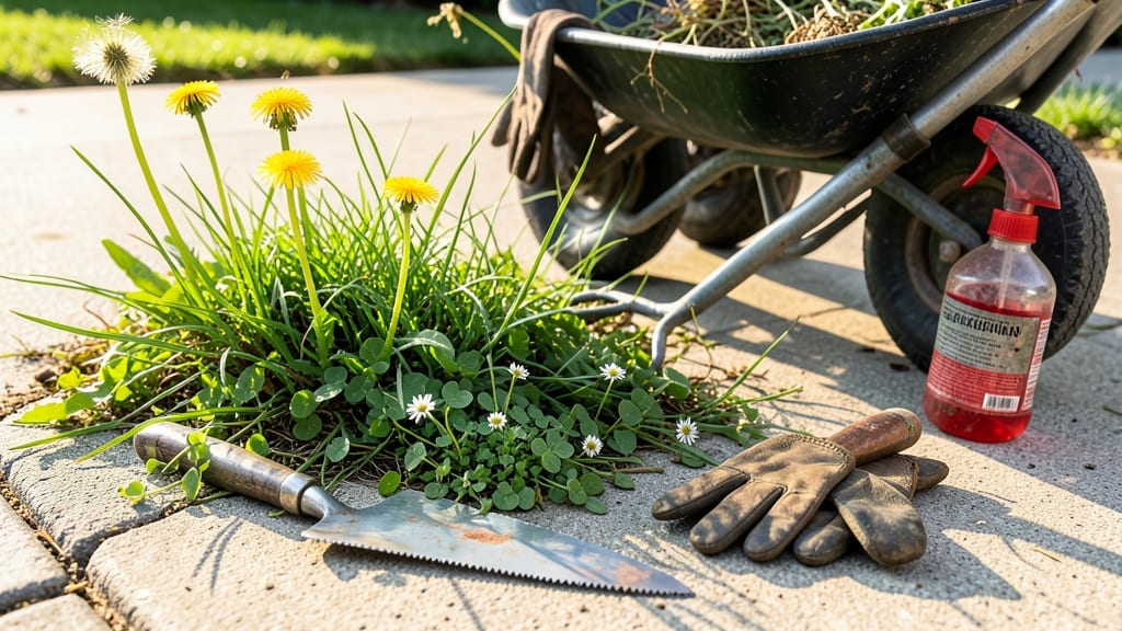 Driveway Weed Removal: Stubborn Root Extraction Without Digging or Chemicals