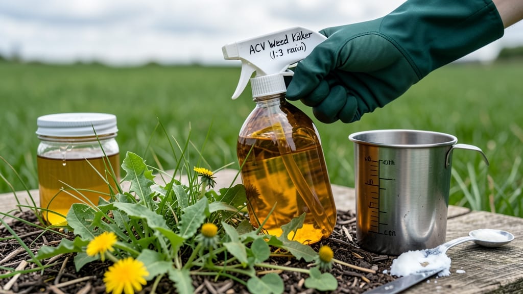 Apple Cider Vinegar Weed Killer Recipe: Targeted Burn That Starves Roots in 24 Hours