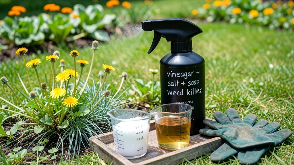 Vinegar Salt Soap Weed Killer: Targeted Root Starvation in 24 Hours