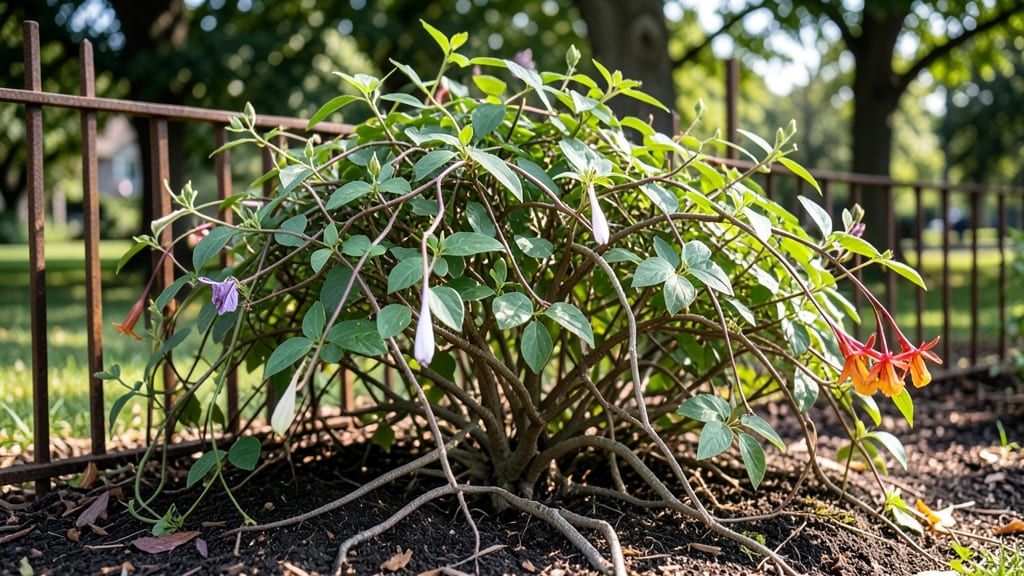 Purple Honeysuckle Weed: Twist-And-Pull Root Removal in Seconds