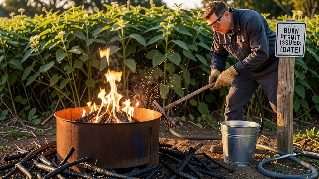 Can You Burn Japanese Knotweed: Legal Rules and Safe Methods Explained