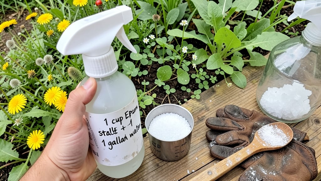 Natural Weed Killer Using Epsom Salt: Salt-Based Solution That Starves Weeds Fast
