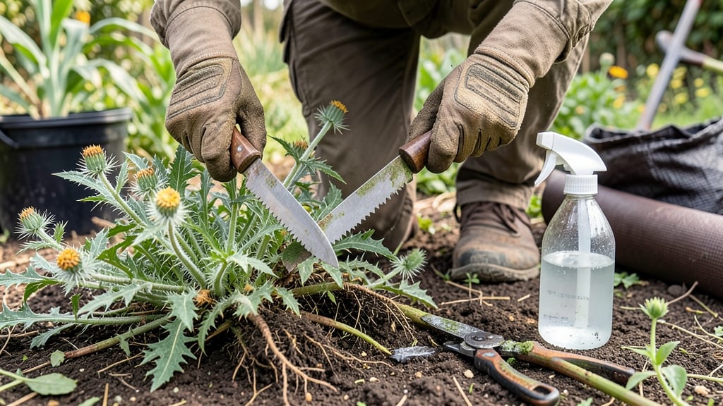 How to Get Rid of Thorny Weeds: Boiling Vinegar Drench That Melts Roots Fast