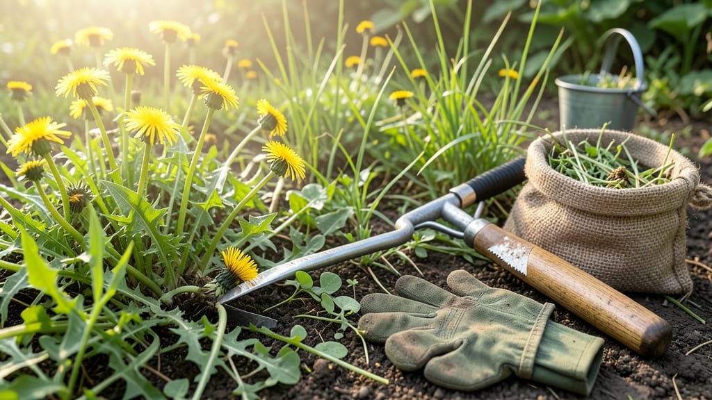 Garden Weeder Tool: Ergonomic Grip for Stubborn Root Extraction